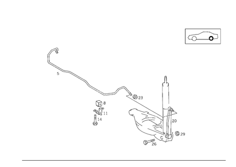 Rear Torsion Bar-Standard Spring Suspension for 1990 Mercedes-Benz 300 SL #0
