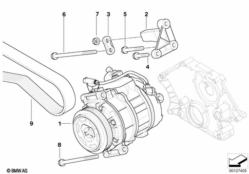 Compressor, Magnetic Clutch for 2005 BMW 645Ci #0