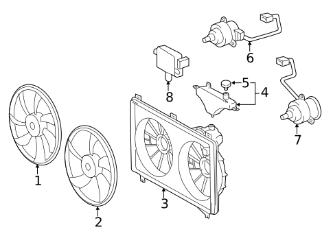 Cooling Fan for 2013 Lexus GS450h #0