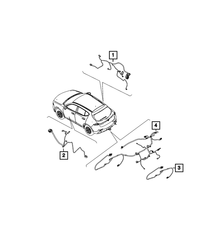 68611907AA - : Front Door Wiring, Right for Mopar Image