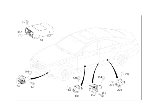 Belt Locking Retractor, Airbag and Sidebag for 2017 Mercedes-Benz CLS63 AMG S #0