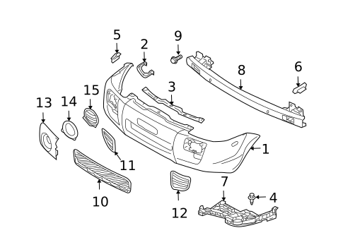 Bumper & Components - Front for 2009 Hyundai Tucson #0