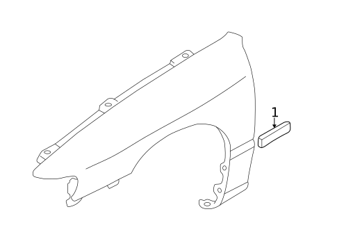 Exterior Trim - Fender for 2002 Mazda Protege5 #0