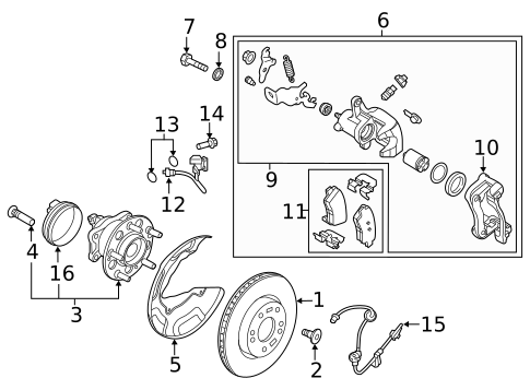 Brake Components for 2019 Hyundai Ioniq #0