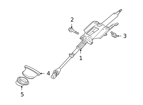 Steering Column Components for 2013 Mitsubishi Lancer #1