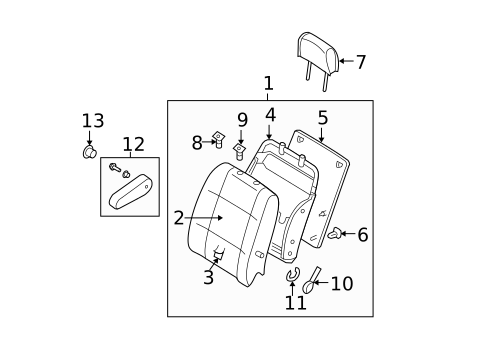Front Seat Components for 2007 Nissan Quest #7