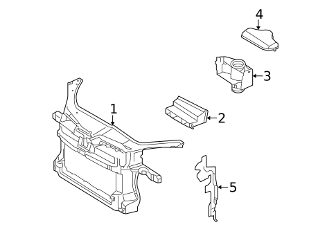 Radiator Support for 2006 Volkswagen GTI #0