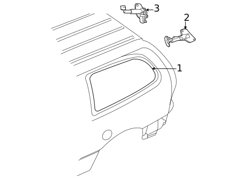 Glass - Side Panel for 2001 Dodge Grand Caravan #0
