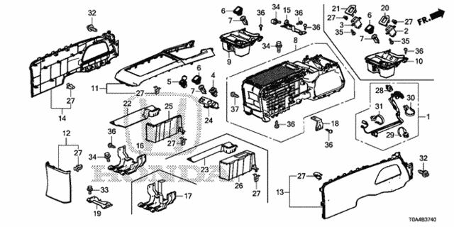 Console (-'14) for 2013 Honda CR-V #0