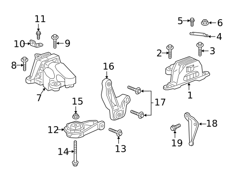 Engine & Trans Mounting for 2021 Chevrolet Malibu #0