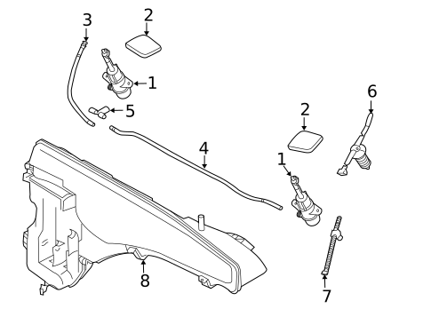 Washer Components for 2011 BMW X6 #0