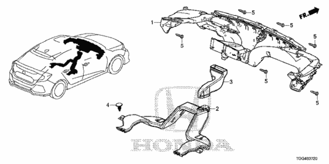 Duct for 2018 Honda Civic #0