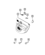 6TU24LXHAA - Interior Trim: Release Handle Bezel Cover, Right for Mopar Image