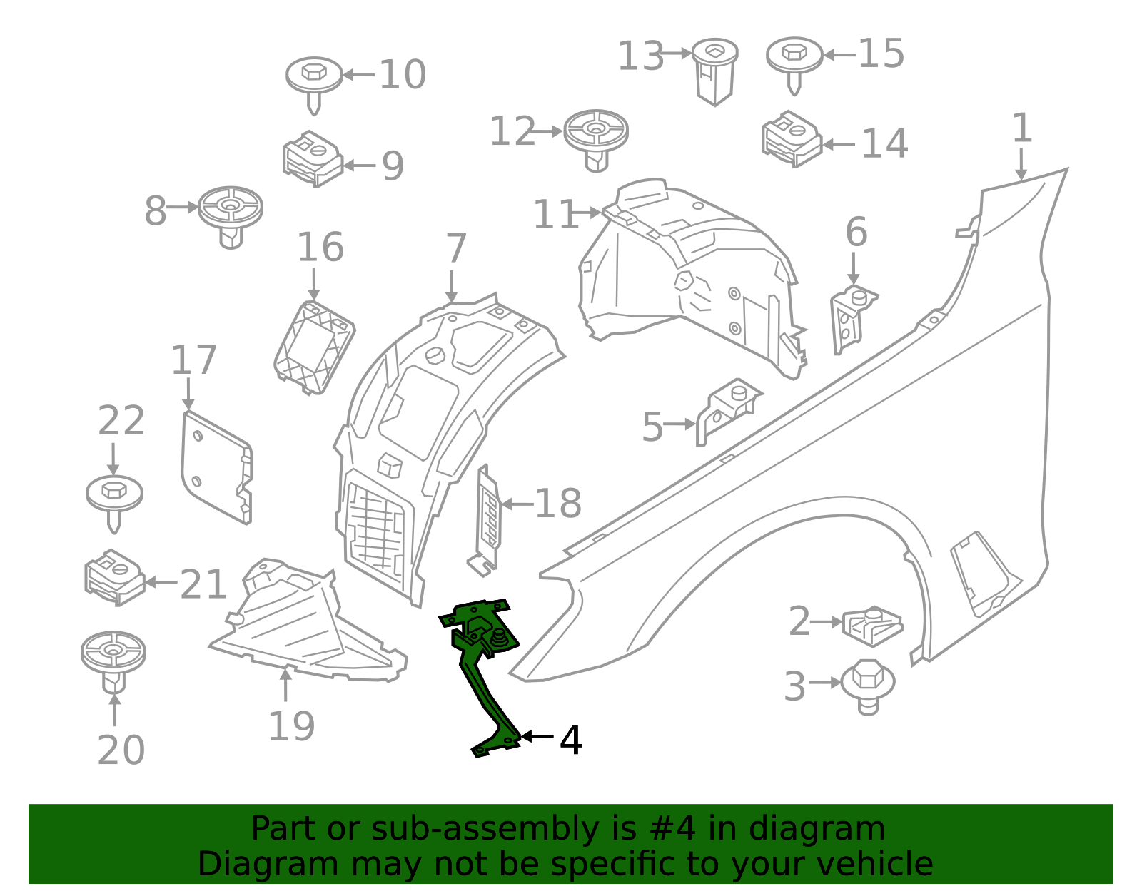 41-00-7-440-423 - High-Quality Fender Lower Bracket for 2017-2023 BMW ...
