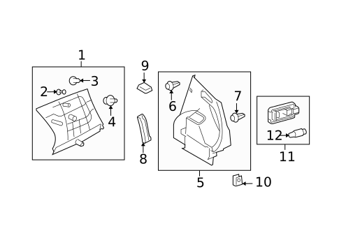 Interior Trim - Quarter Panels for 2008 Scion xD #0