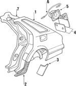 7150221600 - Body: Outer Panel for Hyundai: Excel Image