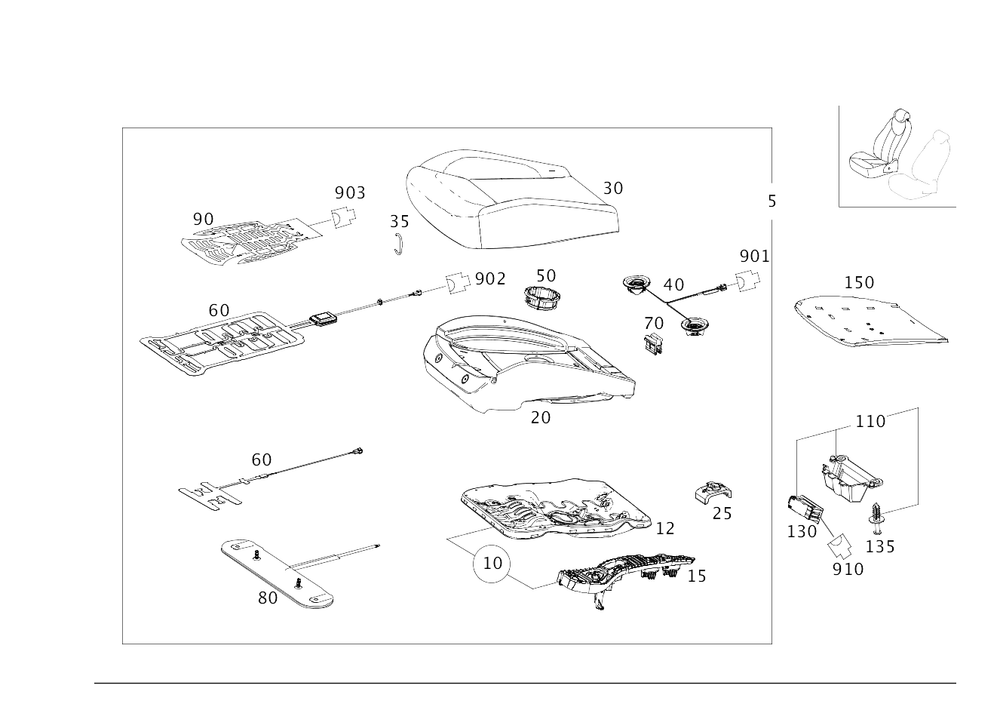 1991-2026 Mercedes-Benz Height Adjust , Headrest 000-970-42-26