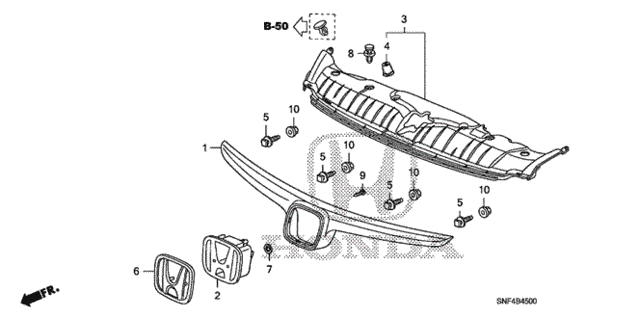 Front Grille (1) for 2006 Honda Civic #0