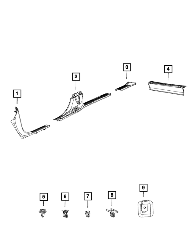 5RH87DX9AF - : Scuff Plate, Left for Mopar Image