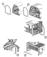 55372749AB - Body Sheet Metal Except Doors: Seal for Mopar Image