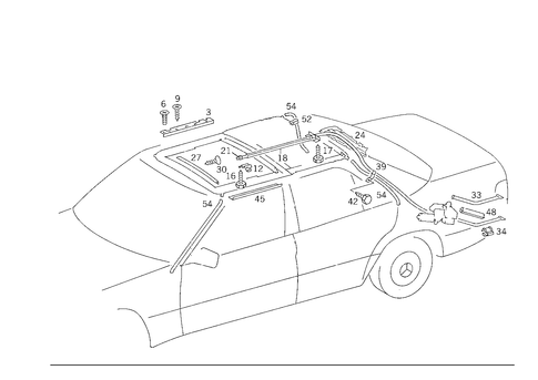 Cable, Sliding Rails for 1984 Mercedes-Benz 300D #1
