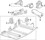 PR3Z63519A70AG - : Overhead Console for Ford: Mustang Image