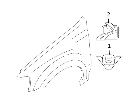 Exterior Trim - Fender for 2008 Ford Escape #0