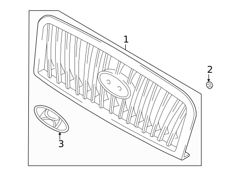 Grille & Components for 2004 Hyundai Sonata #0