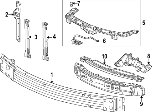 Bumper & Components - Front for 2025 Chevrolet Trax #1