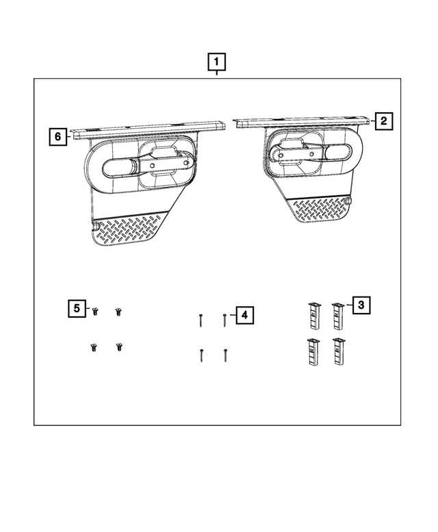 1PJ13VT9AA - Mopar Accessories - Component Parts: Rear Door Trim Panel, Left for Mopar Image