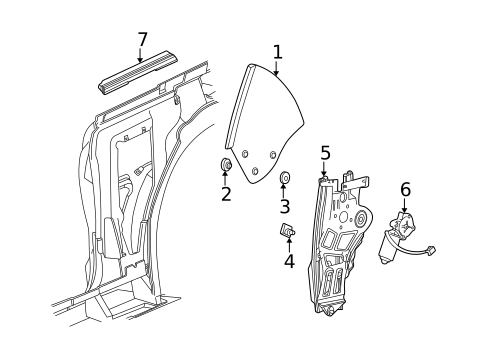 Quarter Window for 2004 Ford Mustang #0