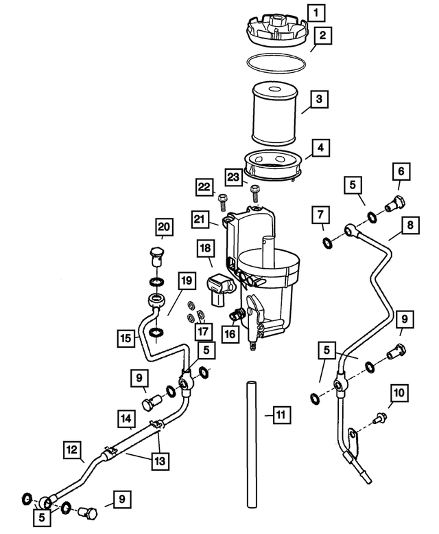 « 5093122AD –  : Filtre à Carburant Boitier pour Mopar Image »