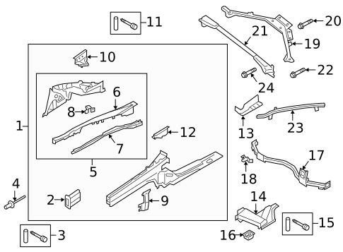 Structural Components & Rails for 2023 Porsche 718 Spyder #1