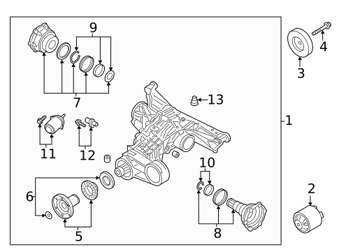 Axle & Differential for 2019 Audi Q5 #0