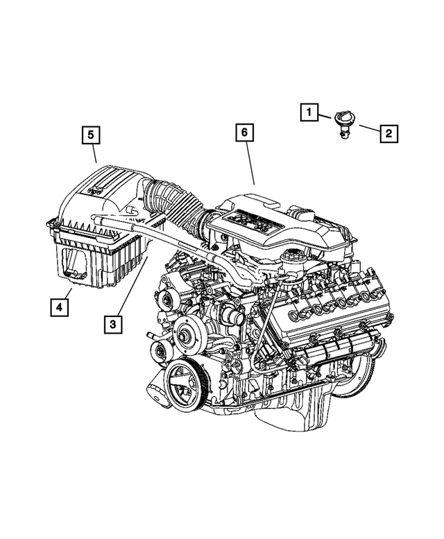 53032812AC - Engine 5.7L Eight Cylinder: Crankcase Vent Hose for Mopar Image