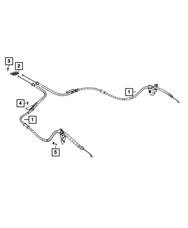 4581514AD - Brakes: Parking Brake Cable, Right for Mopar Image