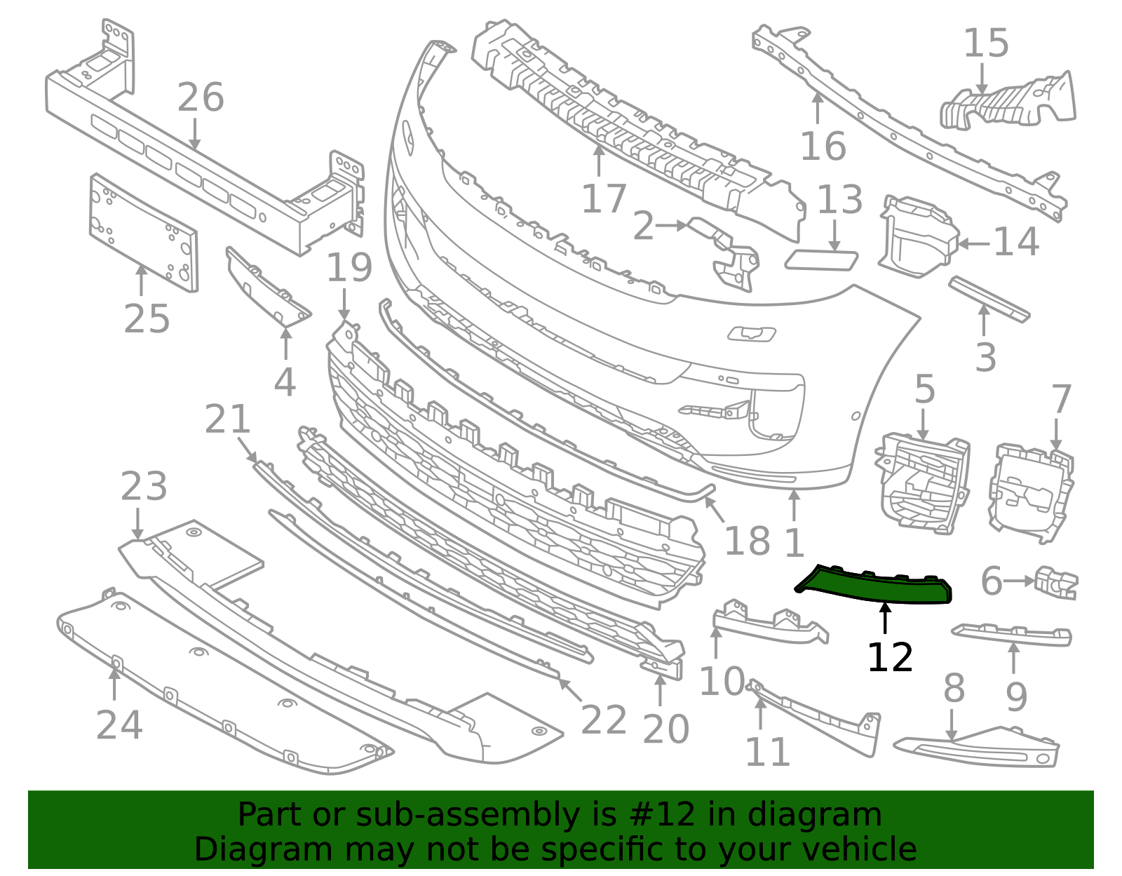 Genuine OEM Finish Molding Part# LR169072 Fits 2023 Land Rover