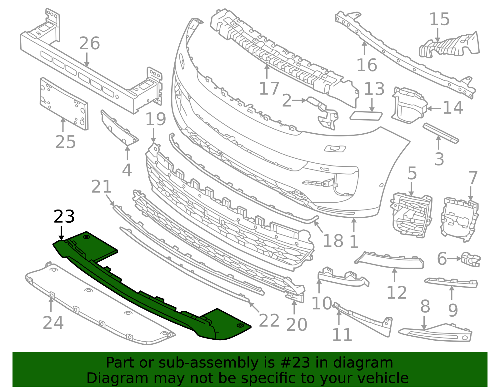 Genuine OEM Lower Cover Part# LR169060 Fits 2023 Land Rover Range
