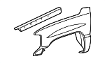 19433732 - Body: Fender for Chevrolet: Silverado 1500, Silverado 1500 Classic, Silverado 1500 HD, Silverado 1500 HD Classic, Silverado 2500, Silverado 2500 HD, Silverado 2500 HD Classic, Silverado 3500, Silverado 3500 Classic, Silverado 3500 HD Image