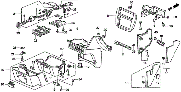 Console for 1998 Honda Odyssey #0
