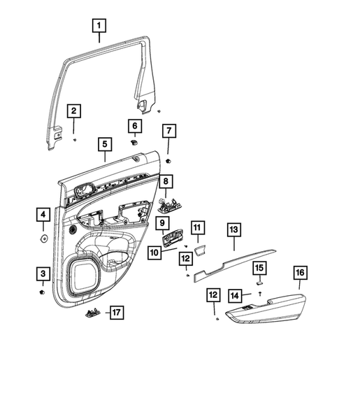 Door Trim Panels-Front and Rear for 2019 Jeep Grand Cherokee #0