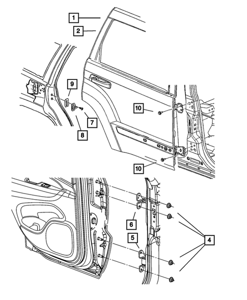 Rear Door for 2011 Dodge Durango #1