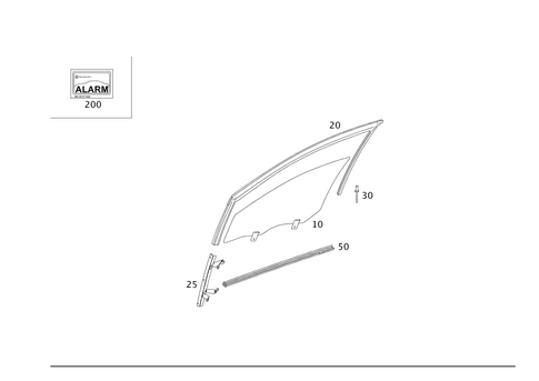 Front Door Windows for 2009 Mercedes-Benz S550 #0