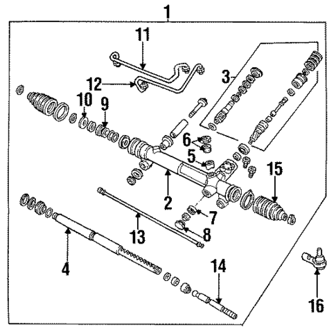 Steering Gear & Linkage for 1993 Lincoln Mark VIII #1