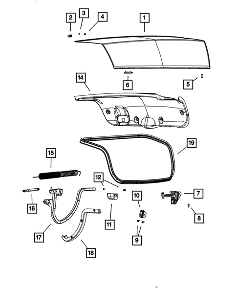 Deck Lid for 2015 Chrysler 300 #0