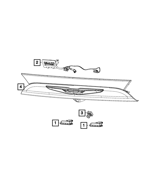 68316761AA - Electrical: License Lamp Wiring for Mopar Image