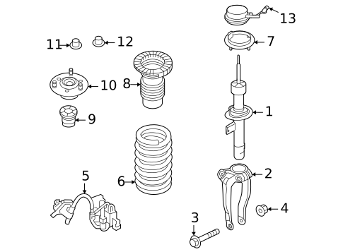 Struts & Components for 2023 Genesis G80 #0