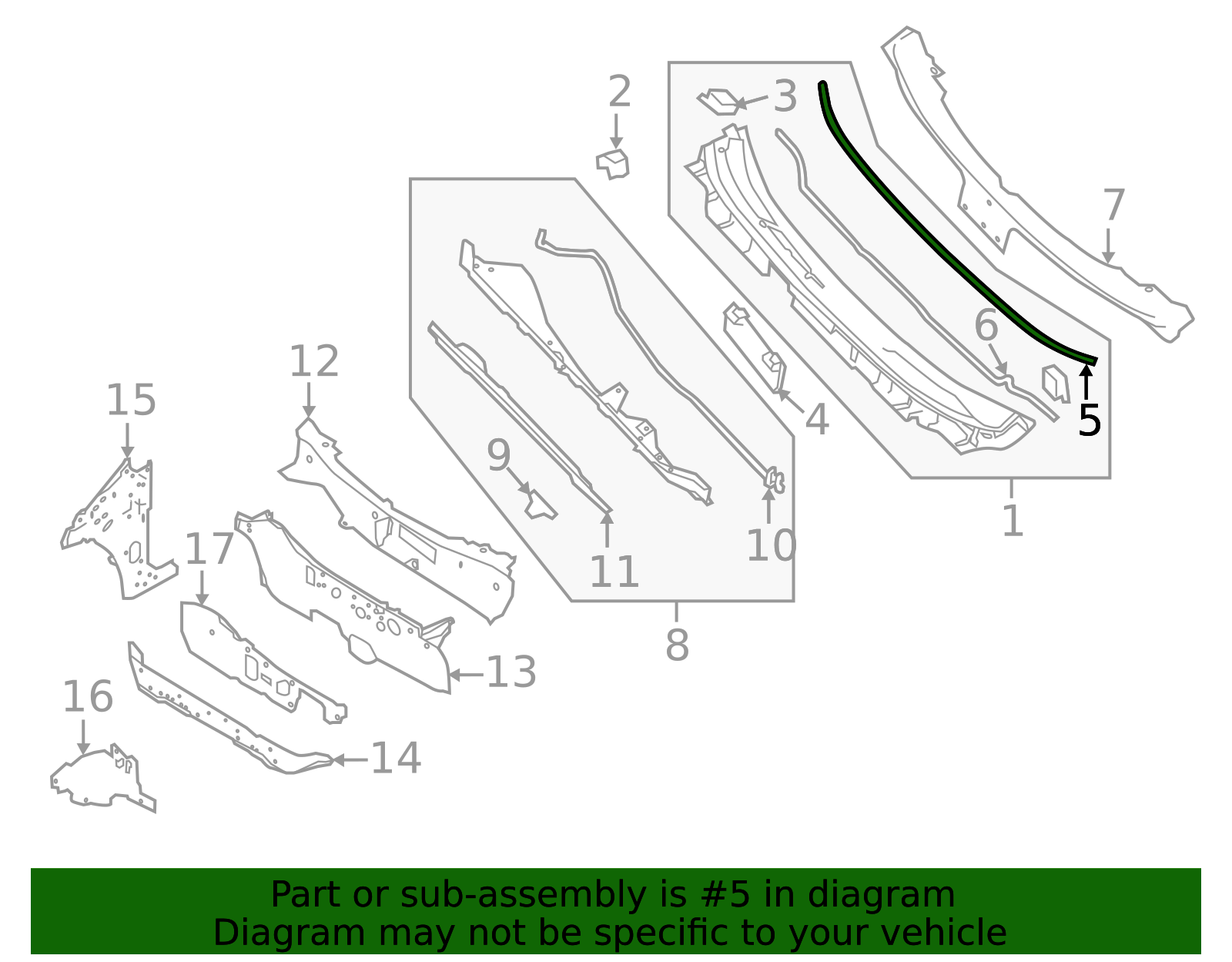 2014-2020 Nissan Rogue Seal To Cowl 66830-4BA0A | OEM Parts Online