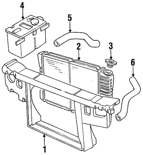 Radiator & Components for 1995 Mercury Cougar #1