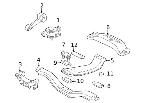 Engine & Trans Mounting for 2009 Subaru Legacy #1